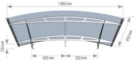 LIGHTLINE polkruhové rozmer