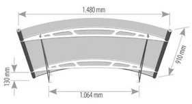LIGHTLINE polkruhové rozmer