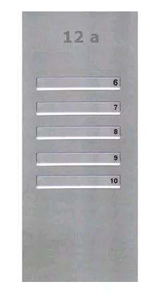 panel s poštovými schránkami do dverí