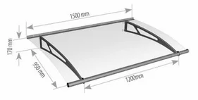 striešky LIGHTLINE L 150x90 rozmer striešky LIGHTLINE L 150x90 rozmer