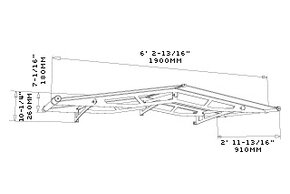 striešky nad dvere LIGHTLINE L 190